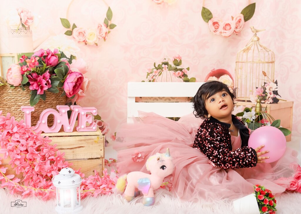Toddler Pink Theme With Bench Setup 248